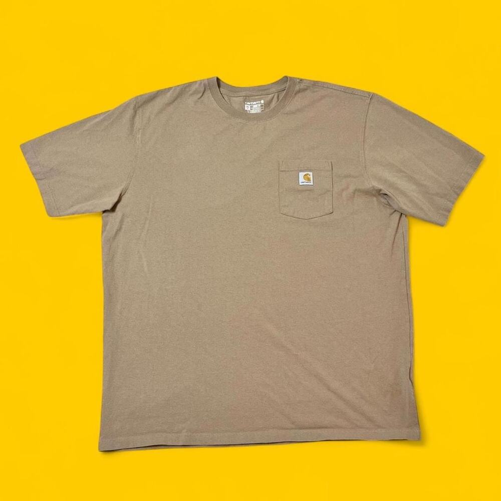 Carhartt Loose Fit Pocket T-Shirt 2XL Tall Khaki Workwear Tee